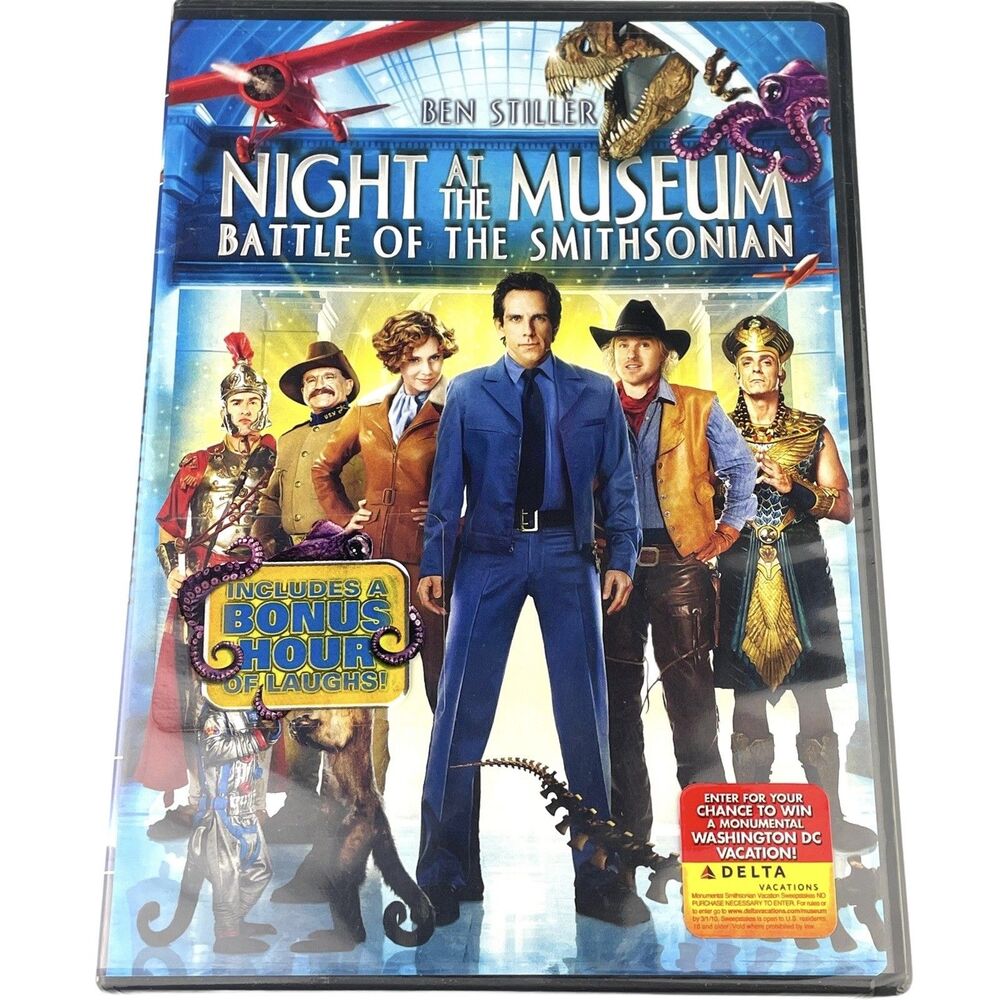 Night at the Museum Battle of the Smithsonian (DVD, 2009) Widescreen NEW + Bonus